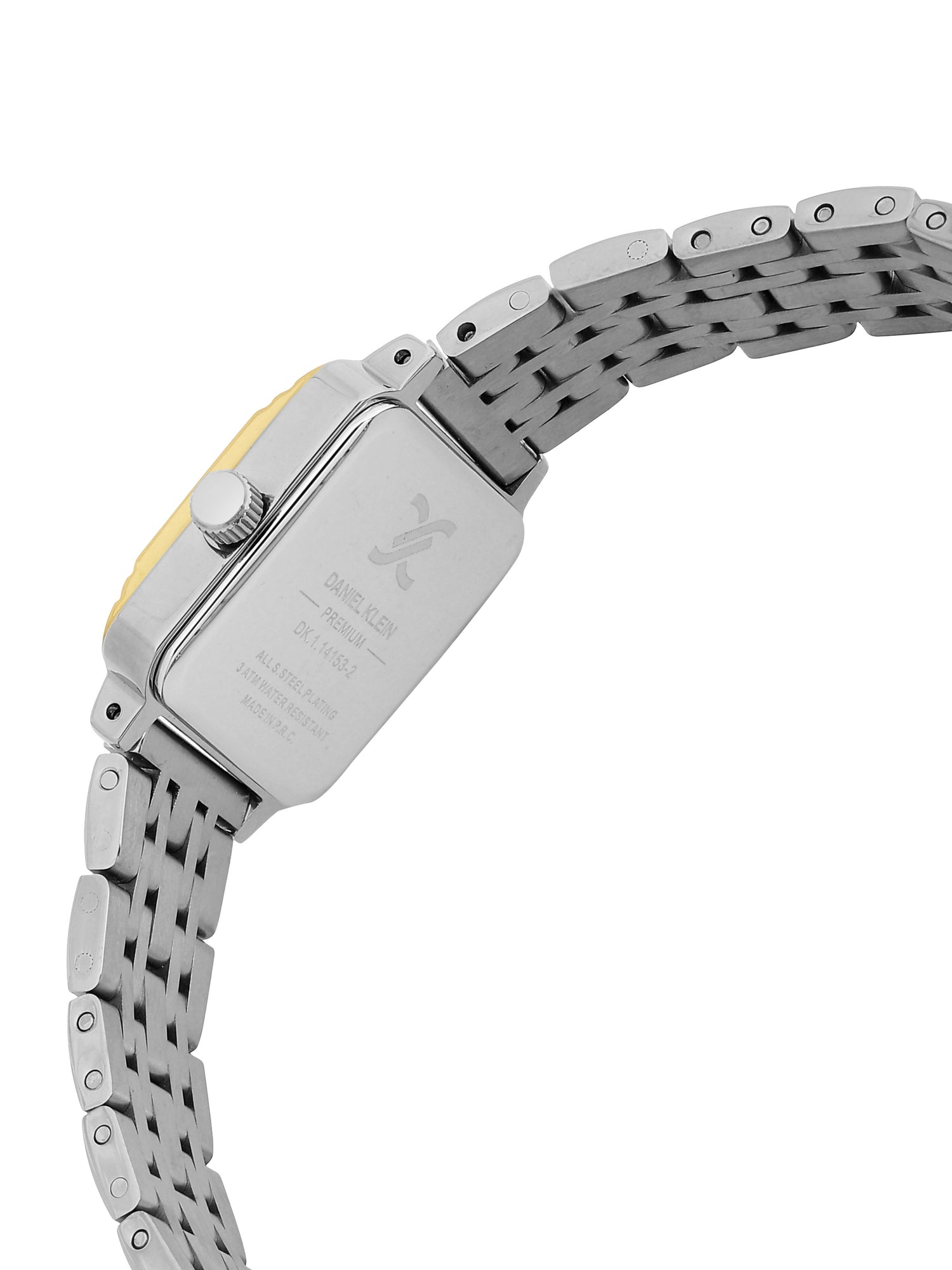 Daniel Klein Analog Silver Round Dial Silver and Gold Case Silver and Gold Strap Quartz Water-Resistant Wrist Watch for Women Girls, Ladies DK.1.14153-4
