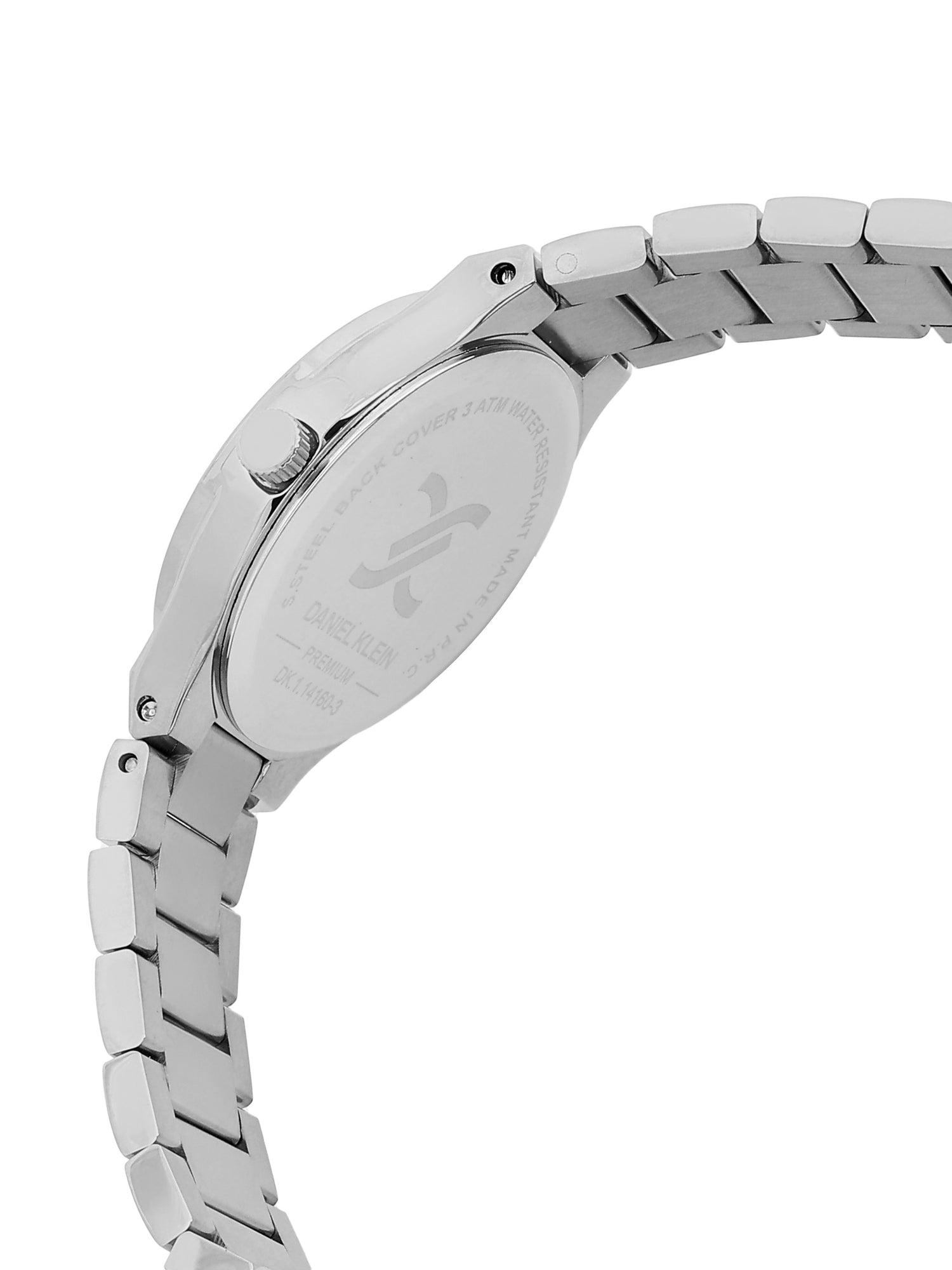 Daniel Klein Analog Blue Round Dial Silver Case Silver Strap Quartz Water-Resistant Wrist Watch for Women Girls, Ladies DK.1.14160-2