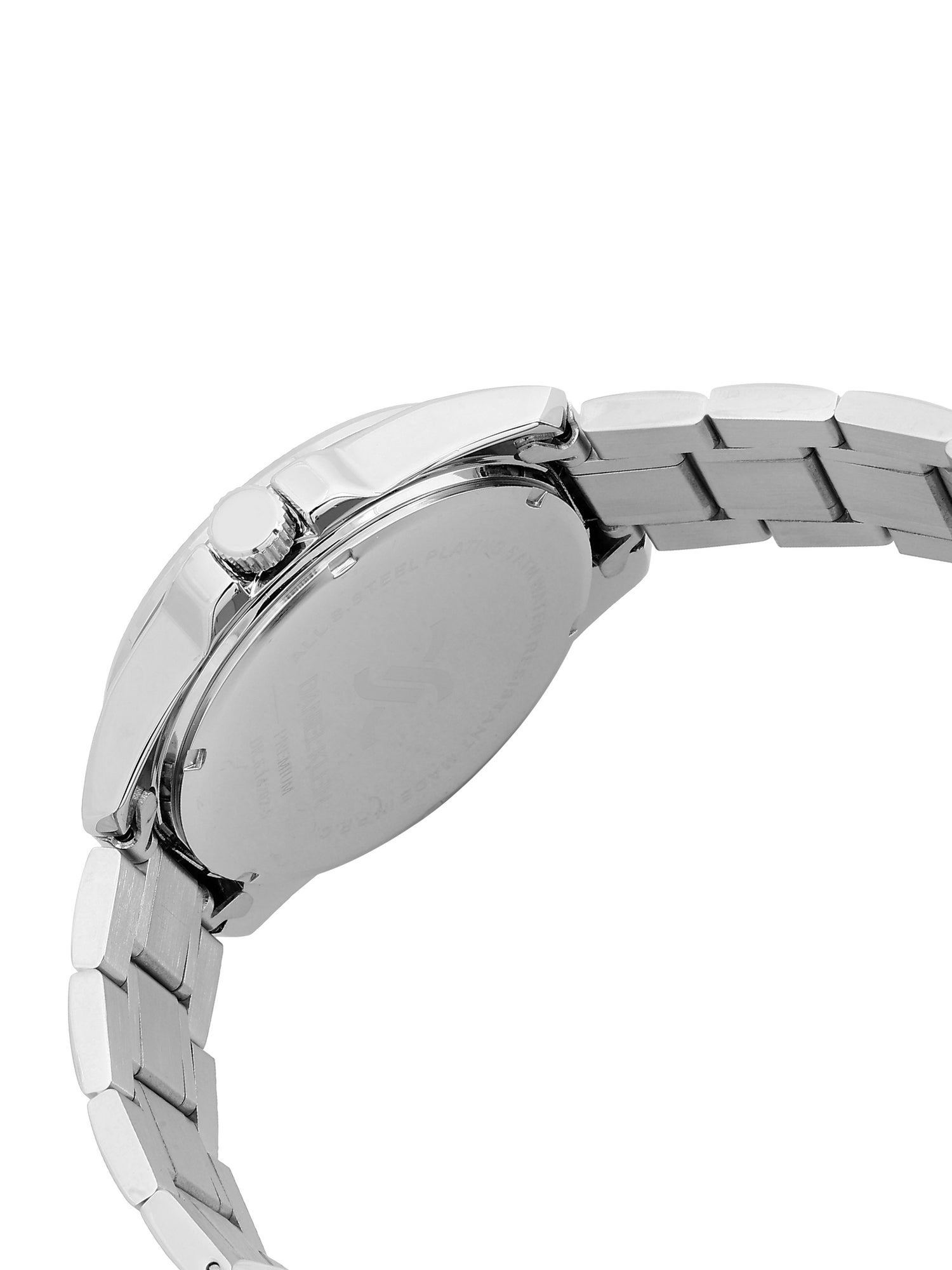 Daniel Klein Analog D.Brown Round Dial Silver Case Silver Strap Quartz Water-Resistant Wrist Watch for Men Boys DK.6.14202-5