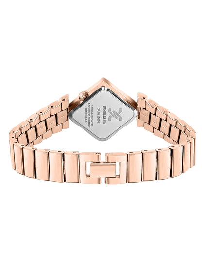 Daniel Klein Women Analog Watch | Rose Gold Case | Rose Gold Dial | Rose Gold Strap | 30 mm | Water Resistant 3 ATM | DK.20.10010-2