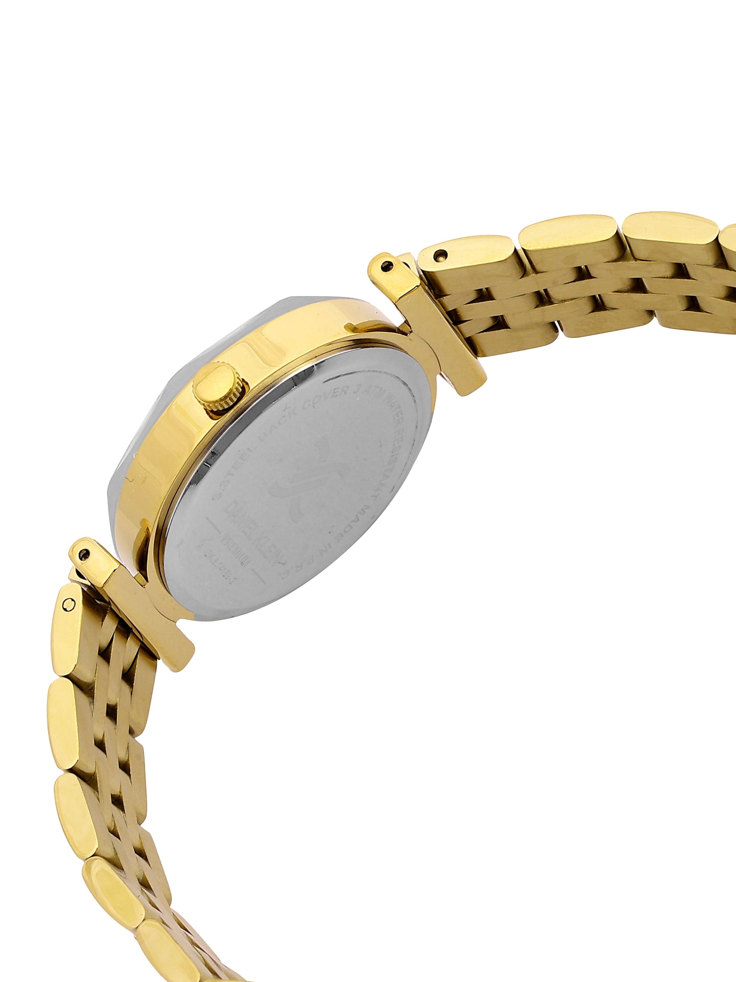 Daniel Klein Analog Dark Green Round Dial Gold/Dark Green Case Gold Strap Quartz Water-Resistant Wrist Watch for Women Girls, Ladies DK.6.14189-3