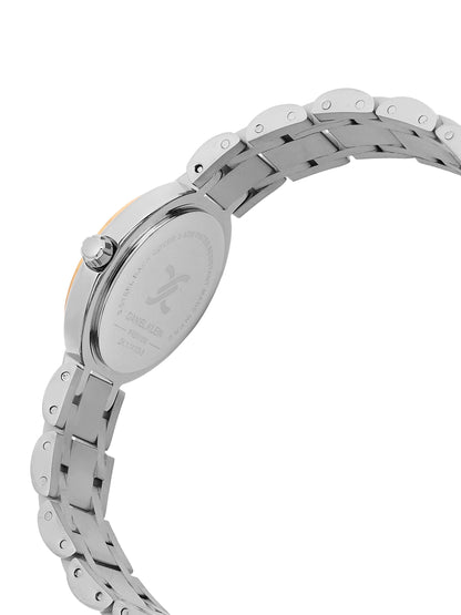 Daniel Klein Analog White Round Dial Silver and Rose Gold Case Silver and Rose Gold Strap Quartz Water-Resistant Wrist Watch for Women Girls, Ladies DK.1.14173-5