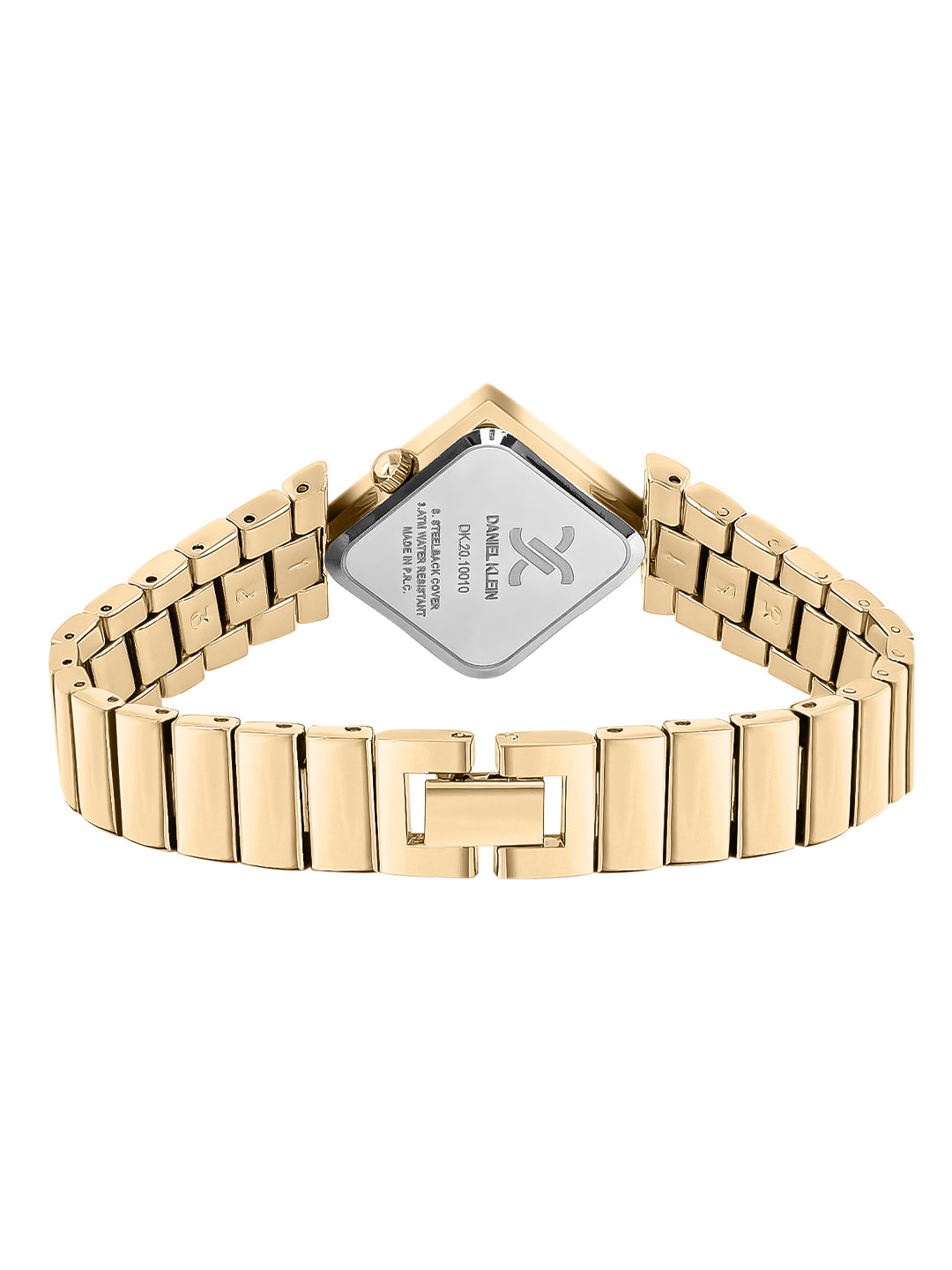 Daniel Klein Women Analog Watch | Gold Case | Green Dial | Gold Strap | 30 mm | Water Resistant 3 ATM | DK.20.10010-3
