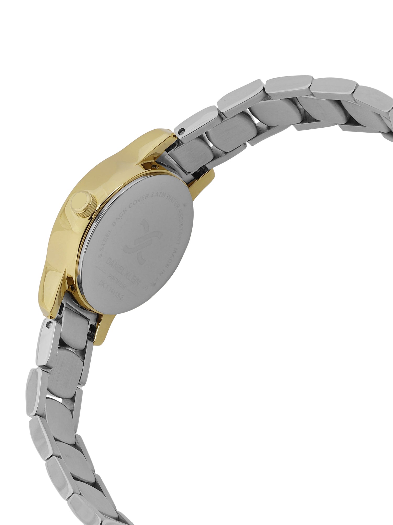 Daniel Klein Silver Dial Silver–Gold Strap Women’s Analog Watch DK.1.14118-4