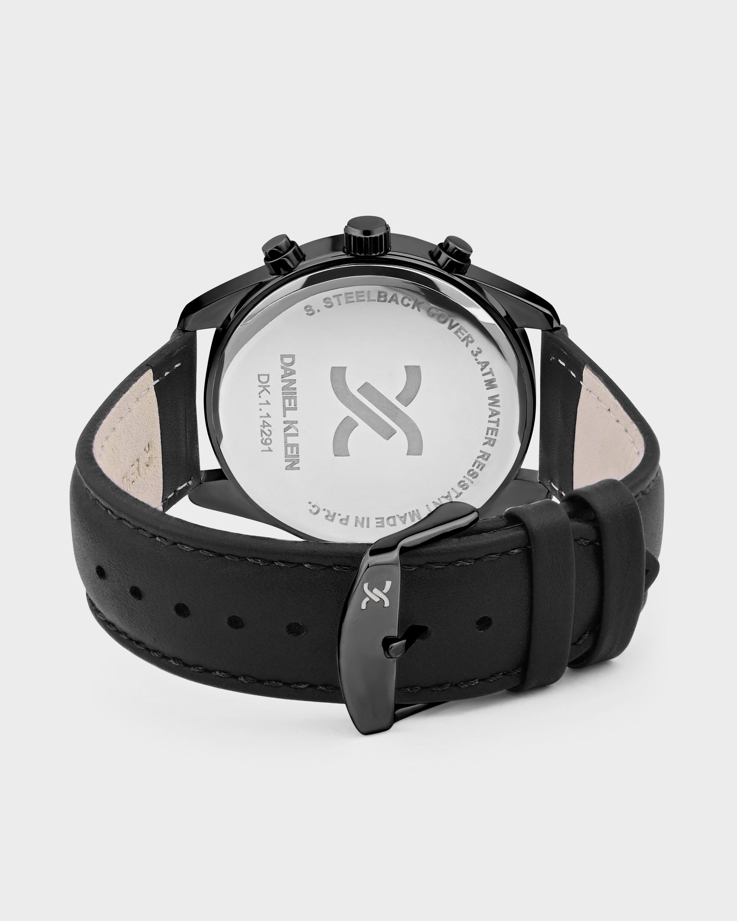 Grey Dial with leather strap watch for men - DK.1.14291-3