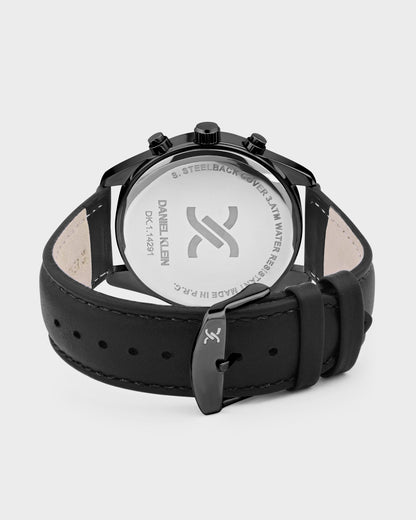 Grey Dial with leather strap watch for men - DK.1.14291-3