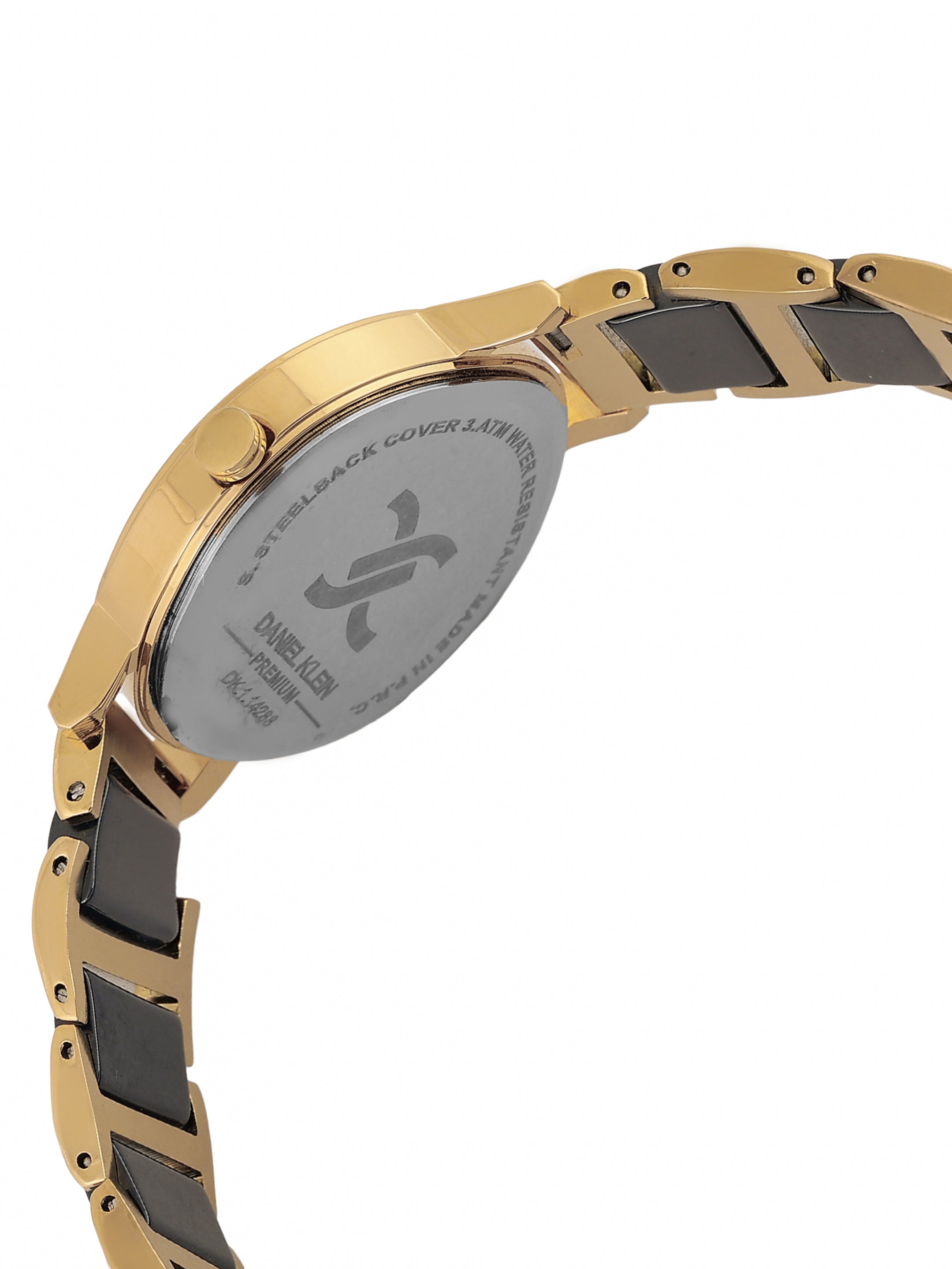 Men Dial &amp; Bracelet Style Straps Analogue Date Aperture Watch DK.1.14288-1