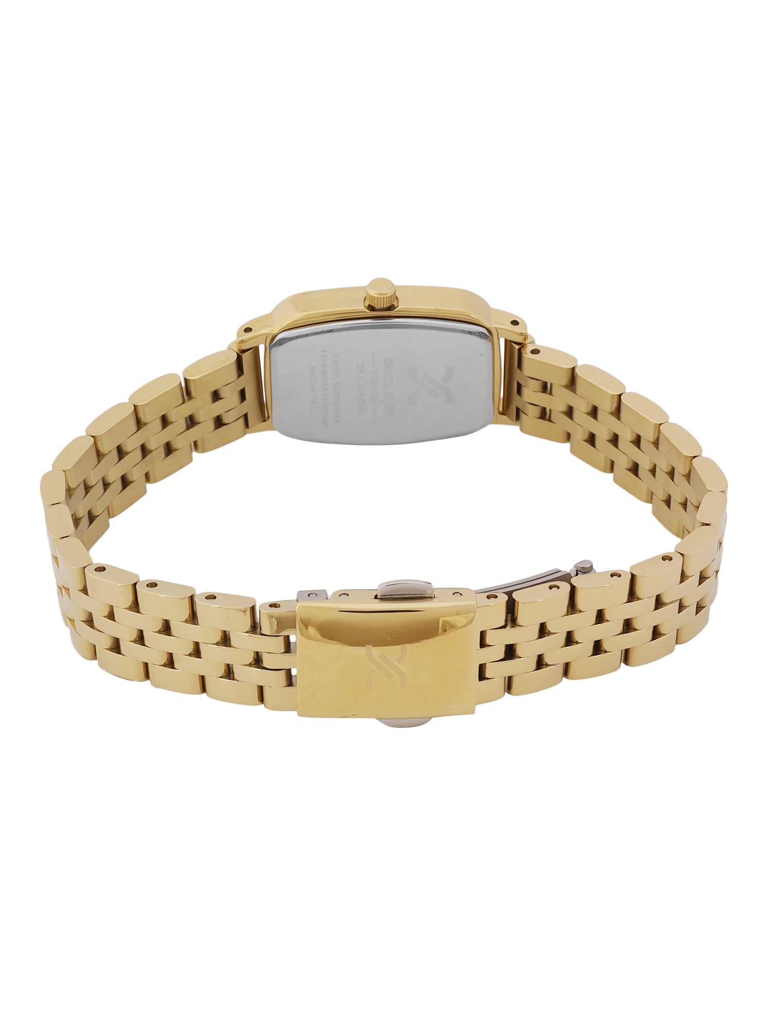 Daniel Klein Silver Dial Gold Strap Women’s Analog Watch DK.1.14127-3