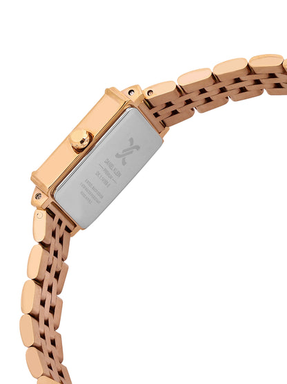 Daniel Klein Analog White Mop Round Dial Pink Rose Gold Case Pink Rose Gold Strap Quartz Water-Resistant Wrist Watch for Women Girls, Ladies DK.1.14168-5