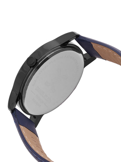 Daniel Klein Analog Blue Round Dial Black Case Blue Strap Quartz Water-Resistant Wrist Watch for Men Boys DK.6.14204-5