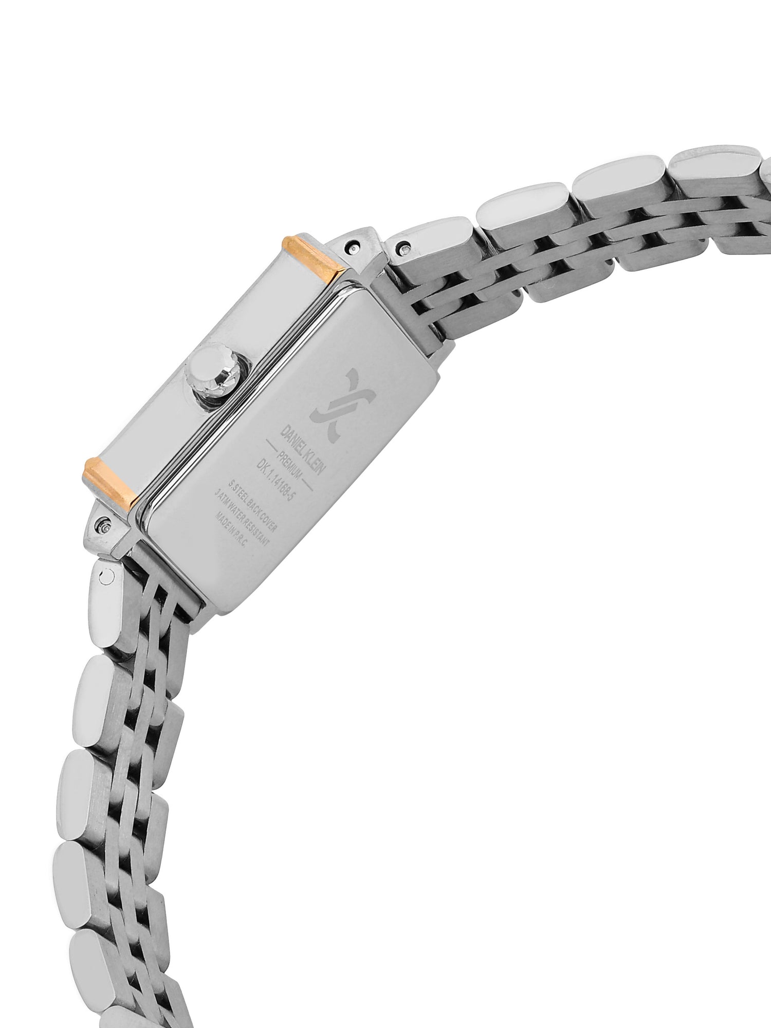Daniel Klein Analog D.Brown Round Dial Silver and Rose Gold Case Silver and Rose Gold Strap Quartz Water-Resistant Wrist Watch for Women Girls, Ladies DK.1.14168-6
