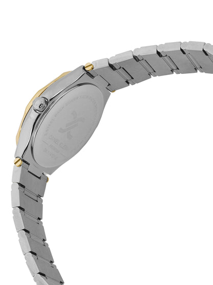 Daniel Klein Dark Green Dial Silver–Gold Strap Women’s Analog Watch DK.1.14101-4