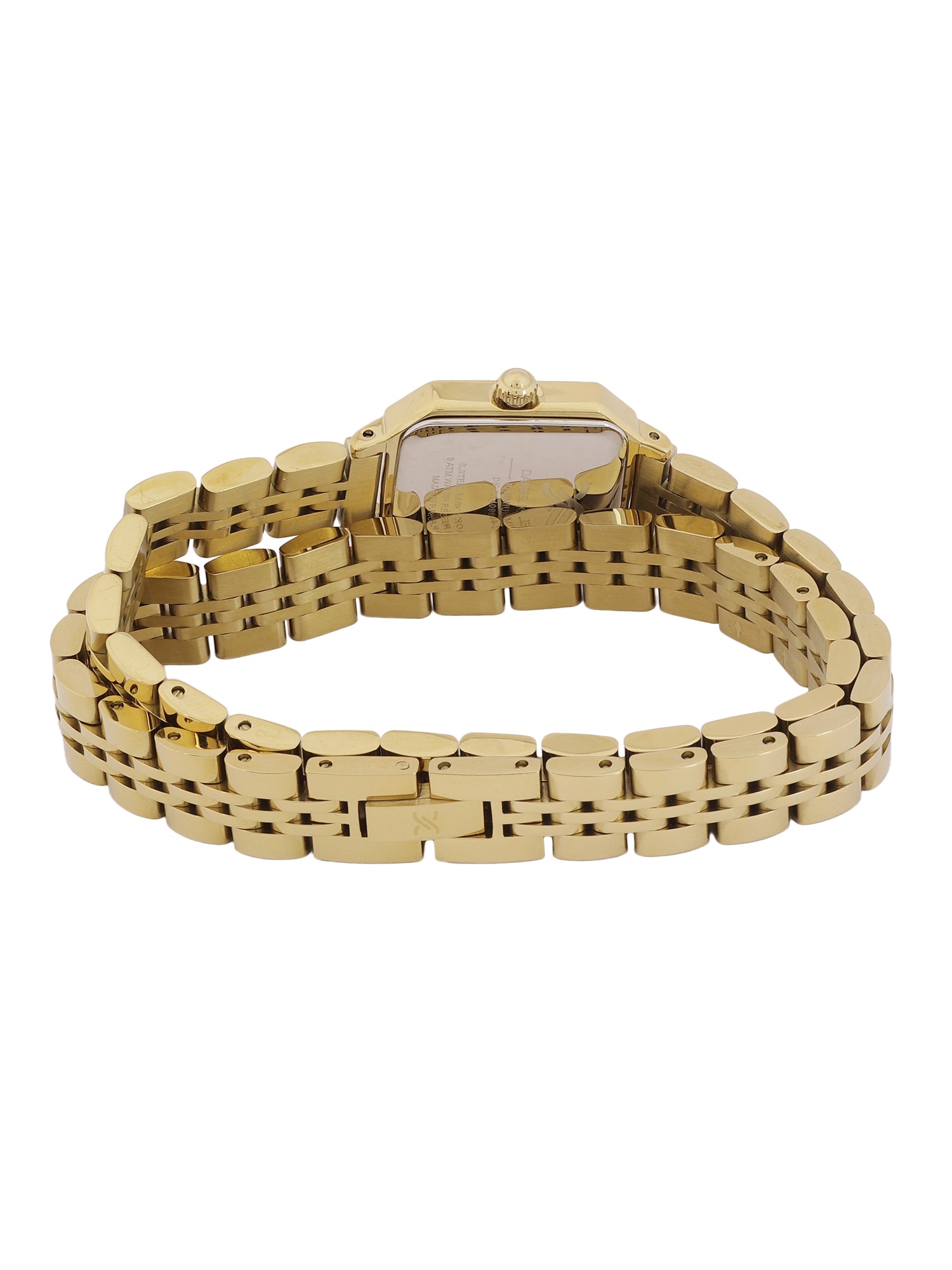 Daniel Klein Dark Green Dial Gold Strap Women’s Analog Watch DK.1.14098-3