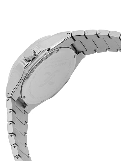 Daniel Klein Analog Black Round Dial Silver Case Silver Strap Quartz Water-Resistant Wrist Watch for Men Boys DK.1.14201-2