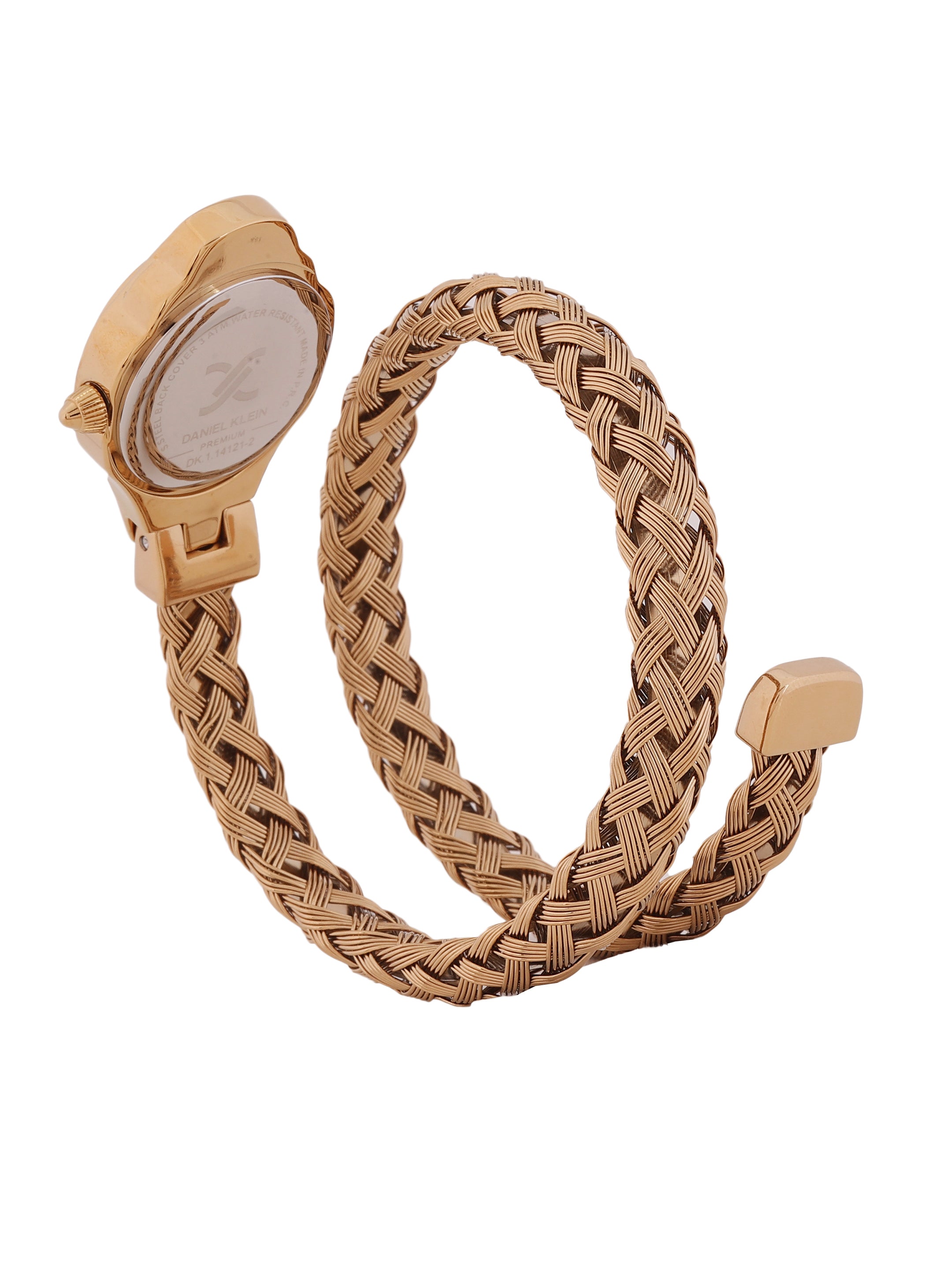 Daniel Klein White MOP Dial Pink Rose Gold Strap Women’s Analog Watch DK.1.14121-5