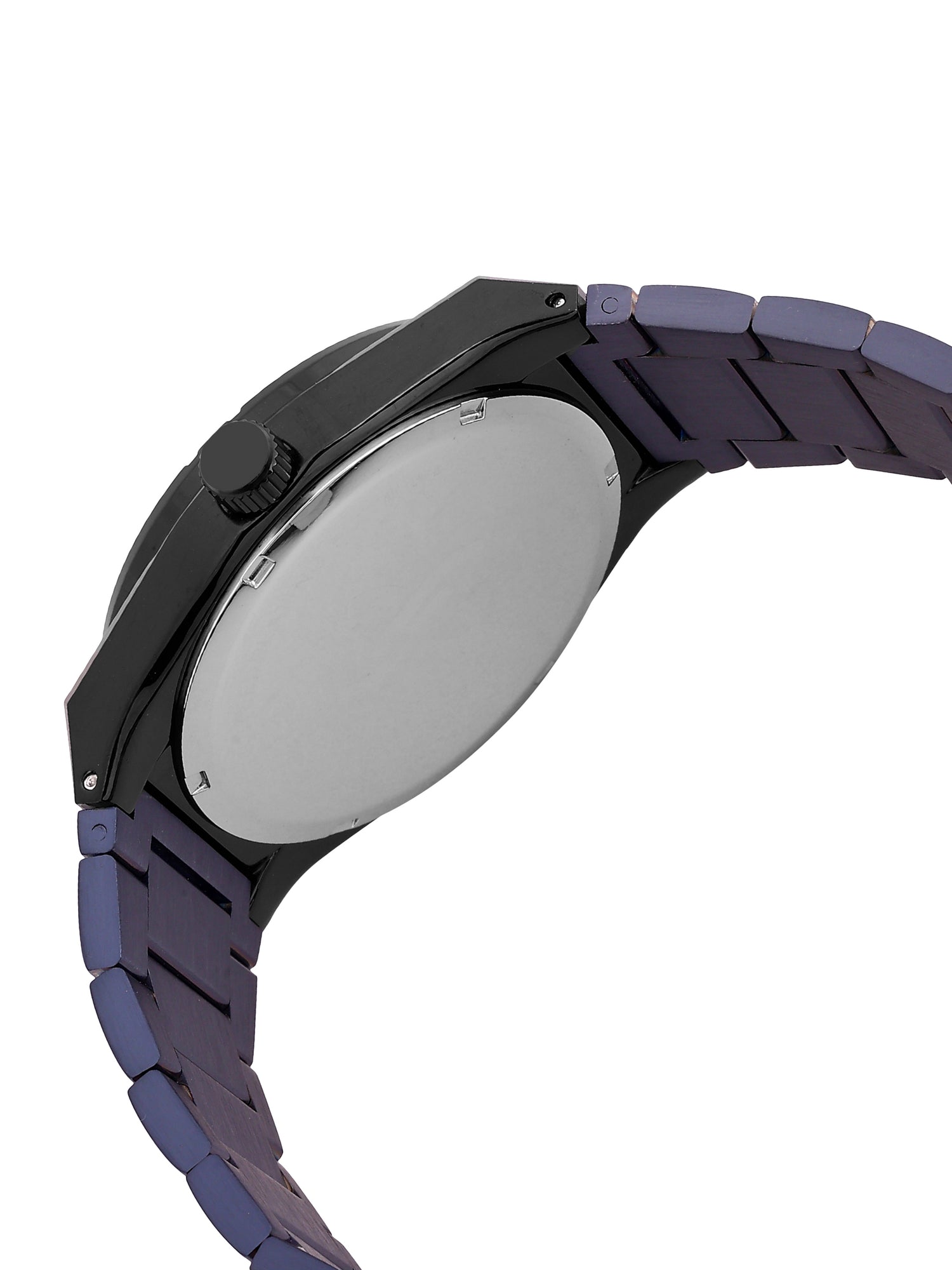 Daniel Klein Analog Blue Round Dial Black Case Blue Strap Quartz Water-Resistant Wrist Watch for Men Boys DK.1.14192-5