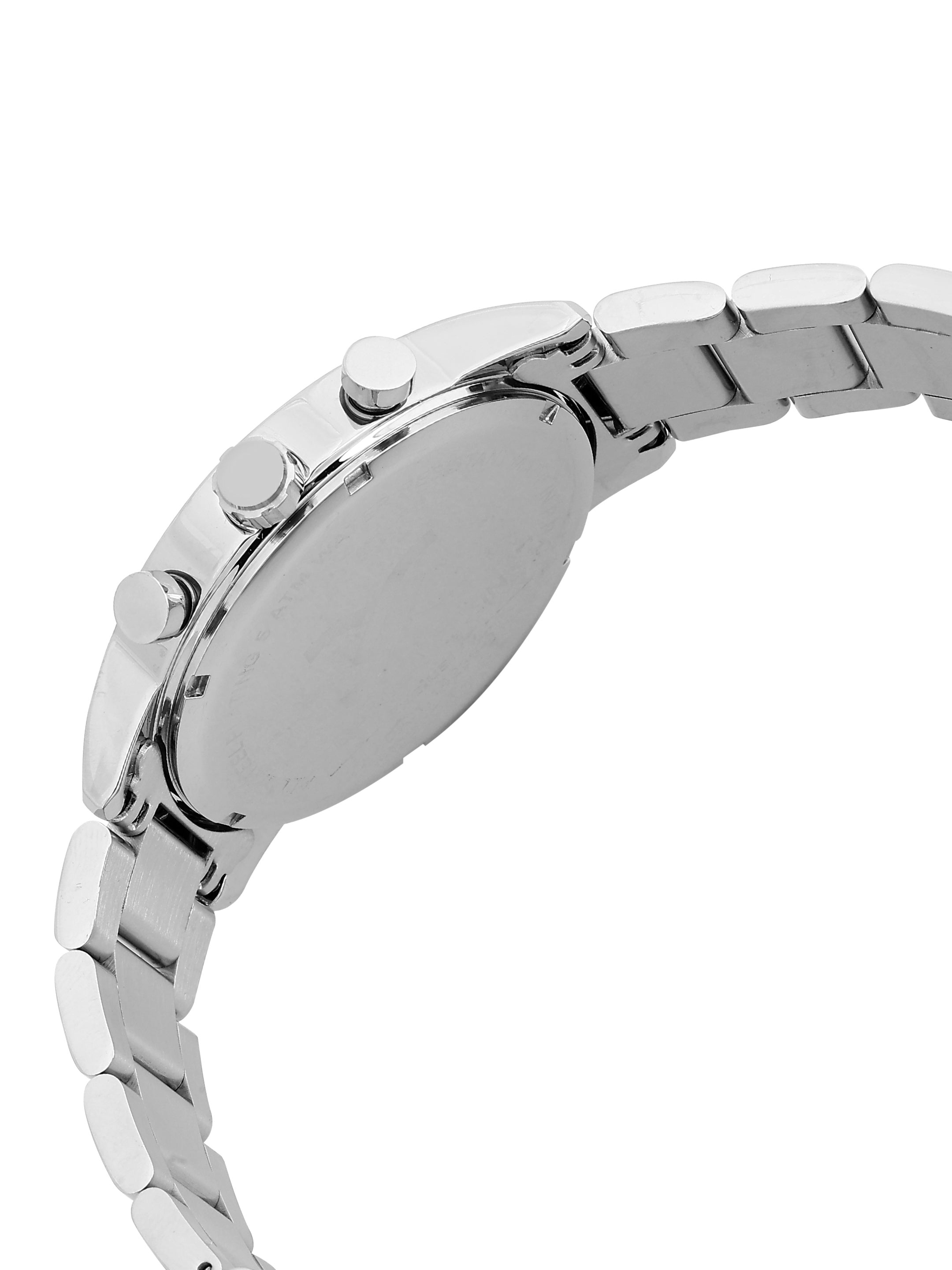 Daniel Klein Analog Black Round Dial Silver Case Silver Strap Quartz Water-Resistant Wrist Watch for Men Boys DK.1.14238-2