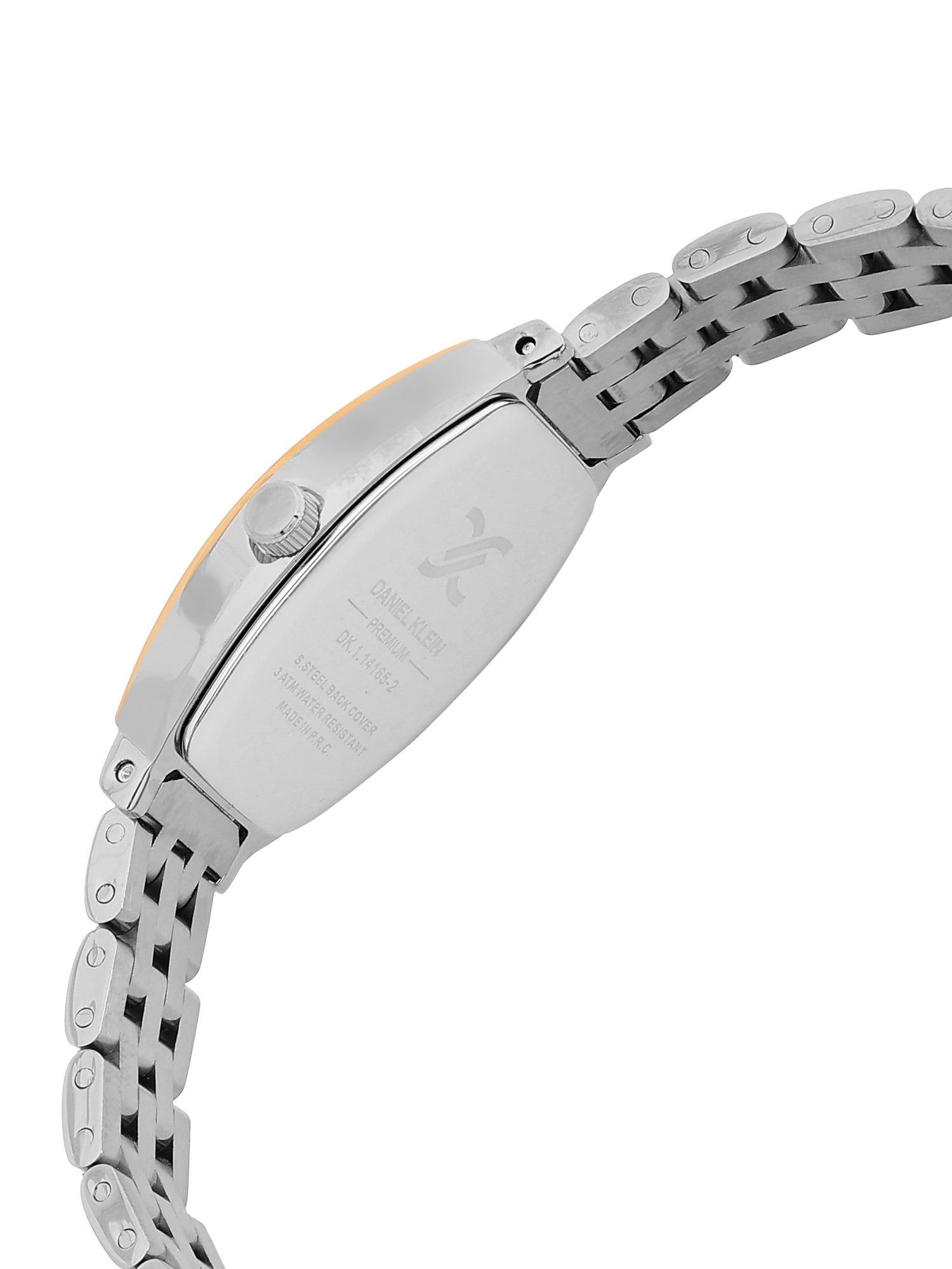 Daniel Klein Analog Silver Round Dial Silver and Rose Gold Case Silver and Rose Gold Strap Quartz Water-Resistant Wrist Watch for Women Girls, Ladies DK.1.14165-6