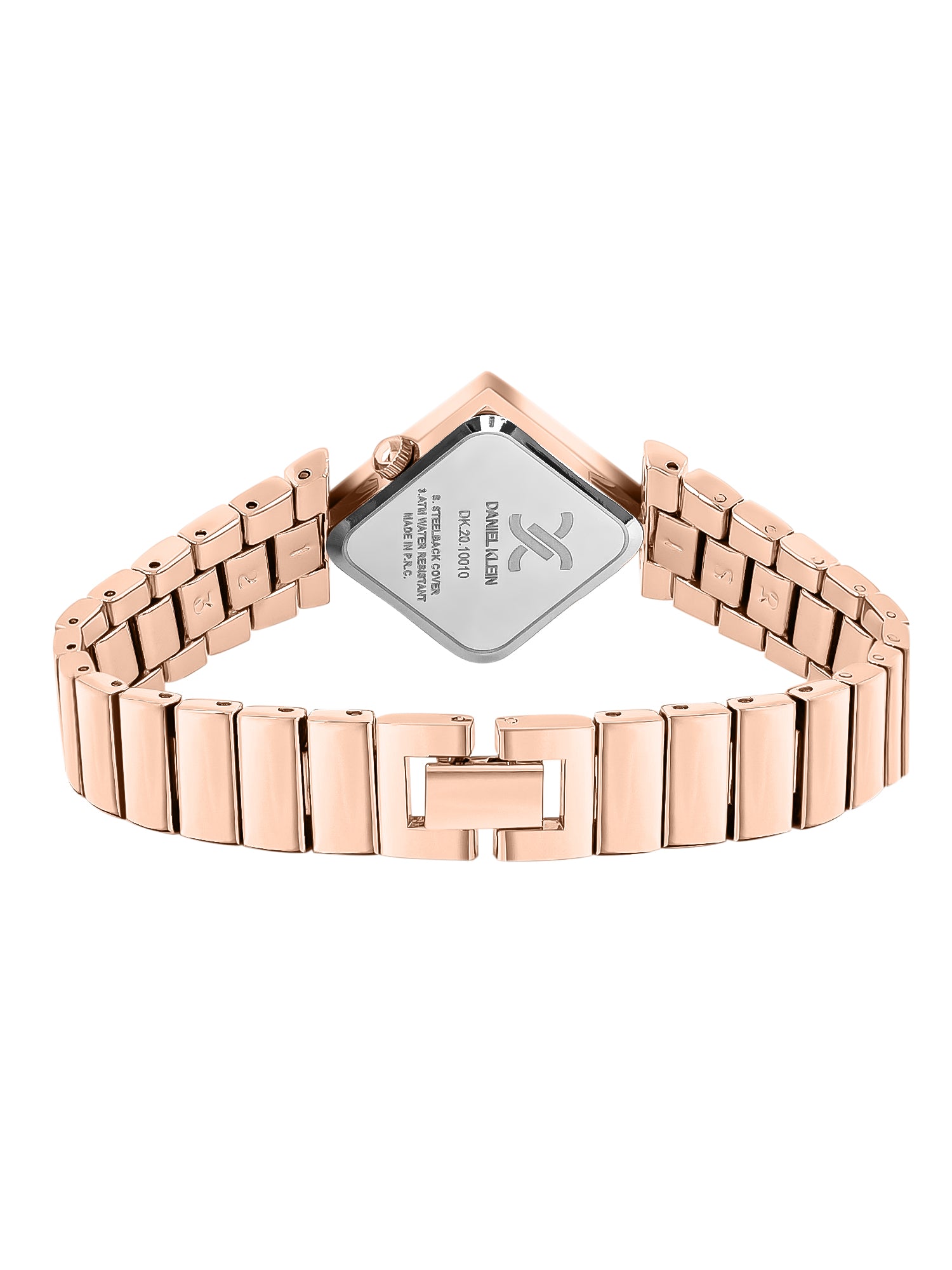 Daniel Klein Women Analog Watch | Rose Gold Case | Silver Dial | Rose Gold Strap | 30 mm | Water Resistant 3 ATM | DK.20.10010-4
