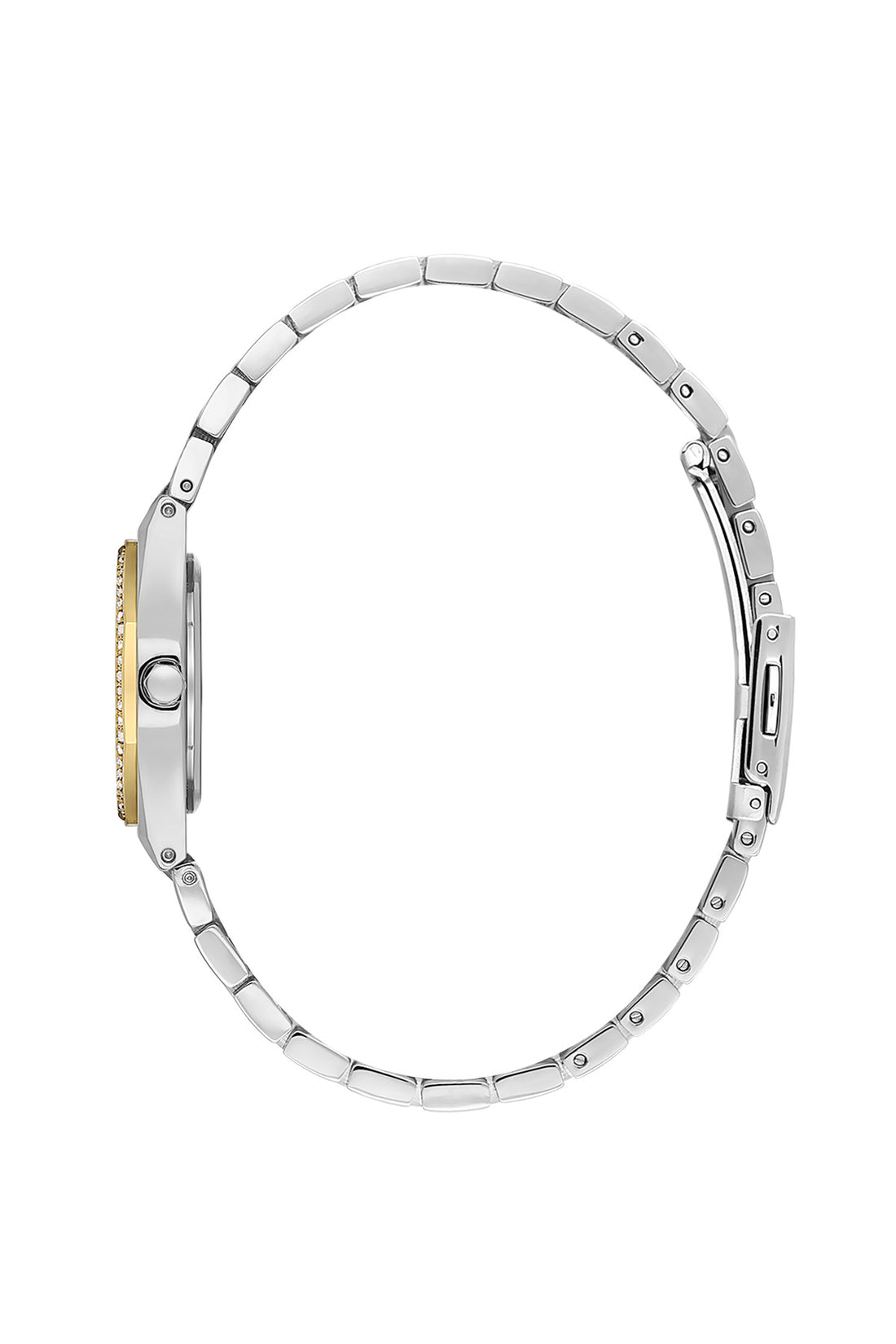 Daniel Klein Dark Green Dial Silver–Gold Strap Women’s Analog Watch DK.1.14099-5