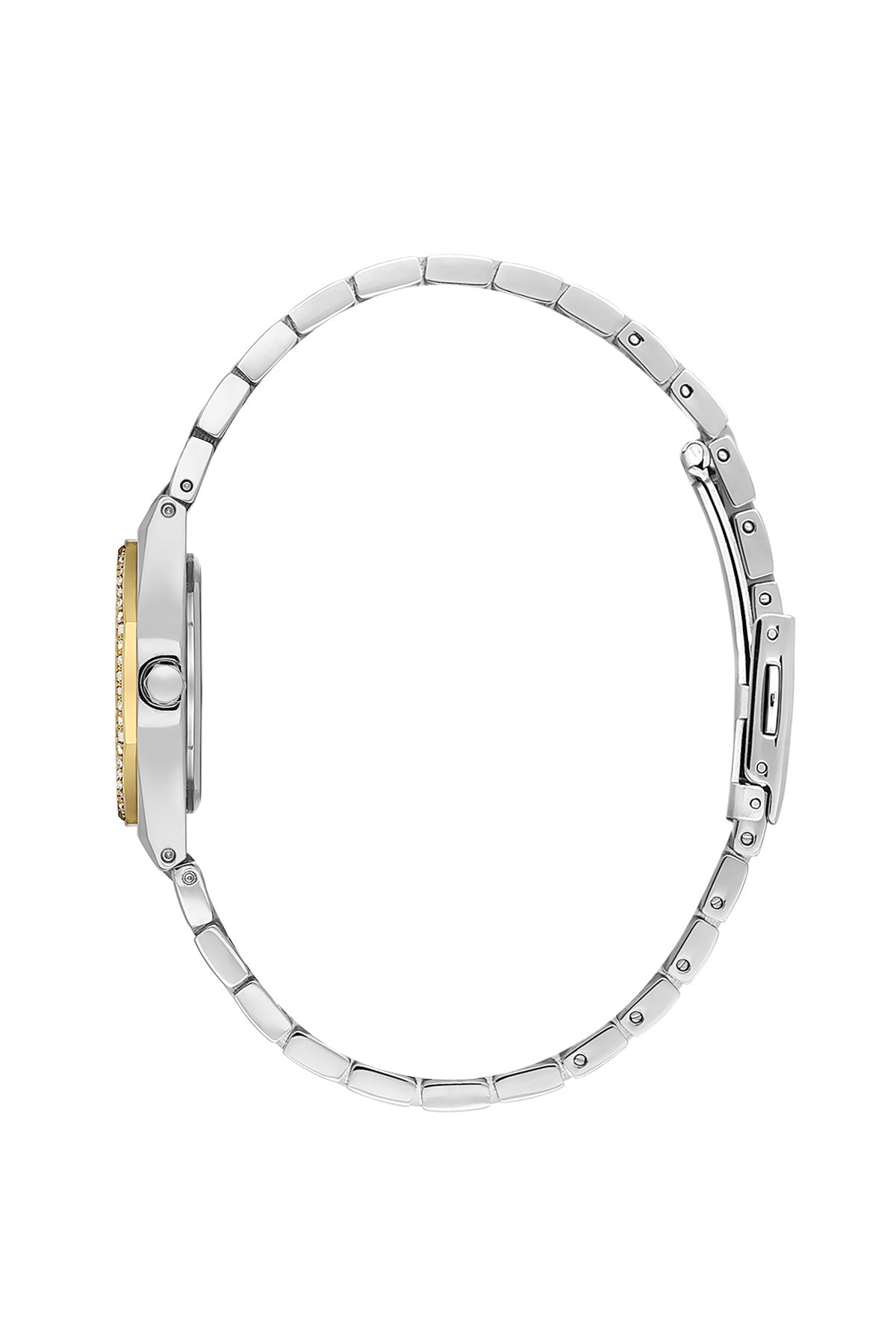 Daniel Klein Dark Green Dial Silver–Gold Strap Women’s Analog Watch DK.1.14099-5