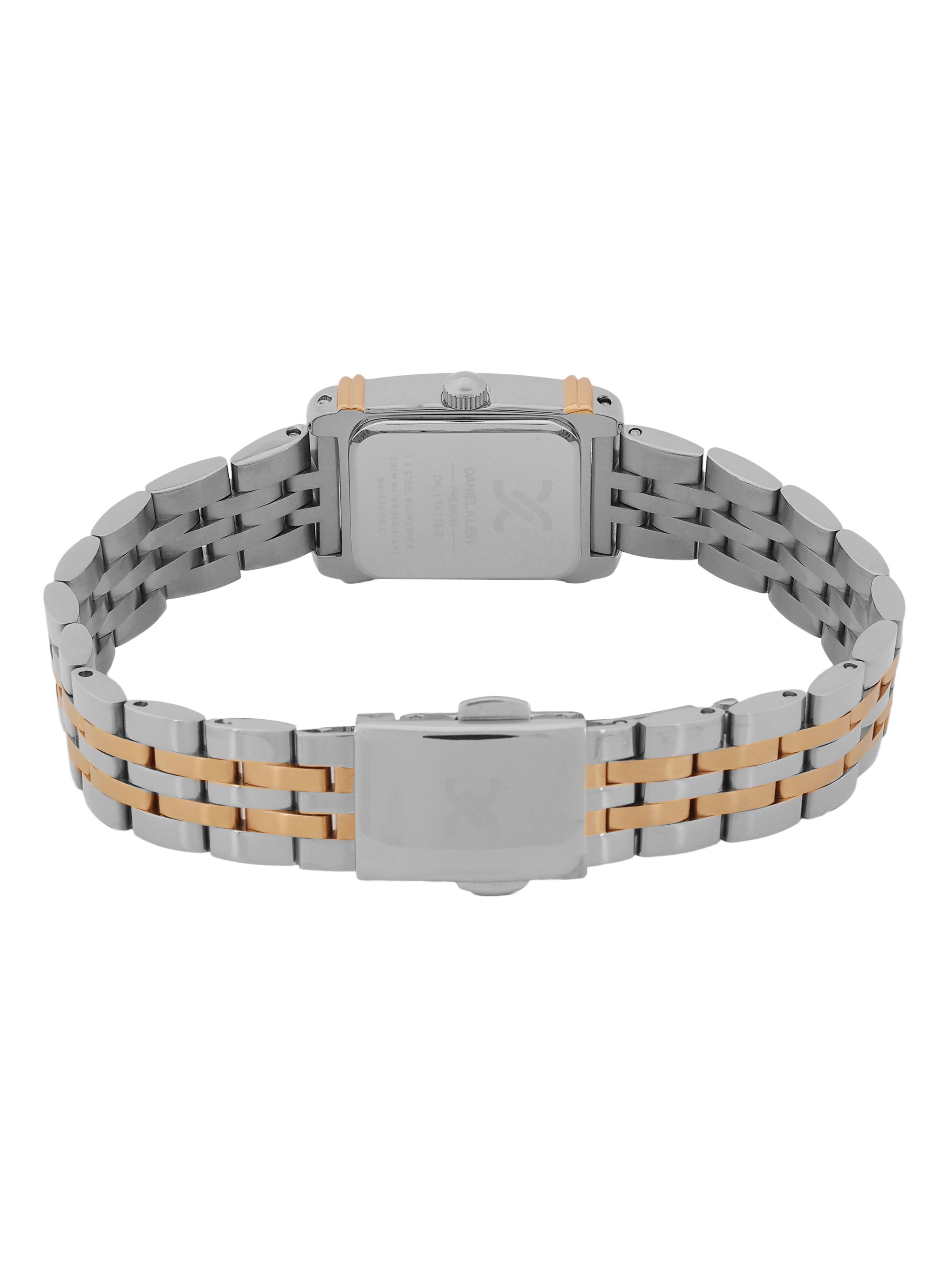 Daniel Klein Silver Dial Silver–Rose Gold Strap Women’s Analog Watch DK.1.14115-6