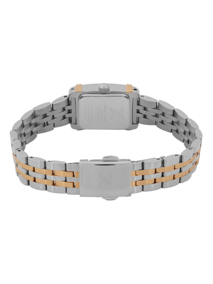 Daniel Klein Silver Dial Silver–Rose Gold Strap Women’s Analog Watch DK.1.14115-6