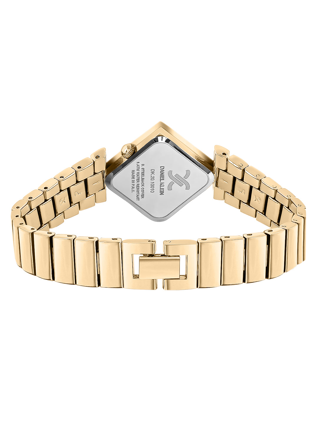 Daniel Klein Women Analog Watch | Gold Case | Gold Dial | Gold Strap | 30 mm | Water Resistant 3 ATM | DK.20.10010-1