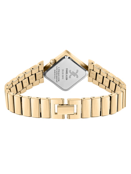 Daniel Klein Women Analog Watch | Gold Case | Gold Dial | Gold Strap | 30 mm | Water Resistant 3 ATM | DK.20.10010-1