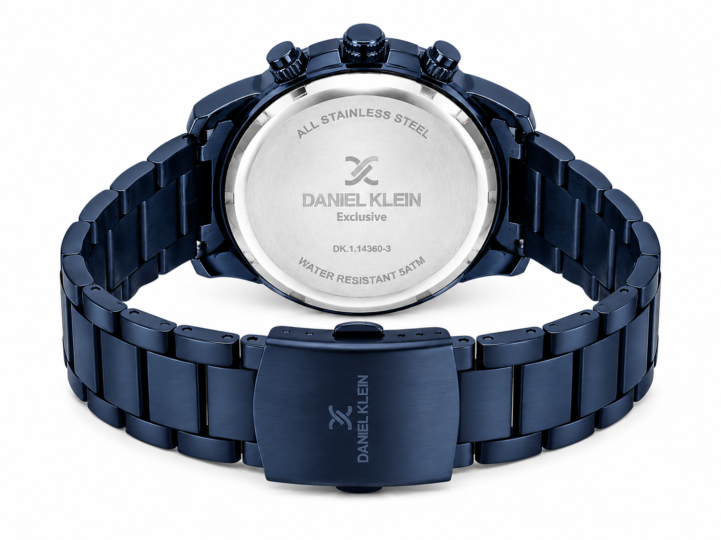 Men Navy Blue Dial Blue Multifunction Analogue Watch