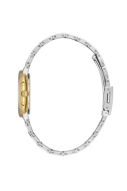Daniel Klein Silver Dial Silver–Gold Strap Women’s Analog Watch DK.1.14100-5