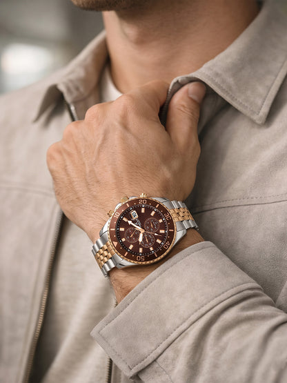 Daniel Klein Men Multifunction Stainless Steel Watch DK.1.14243