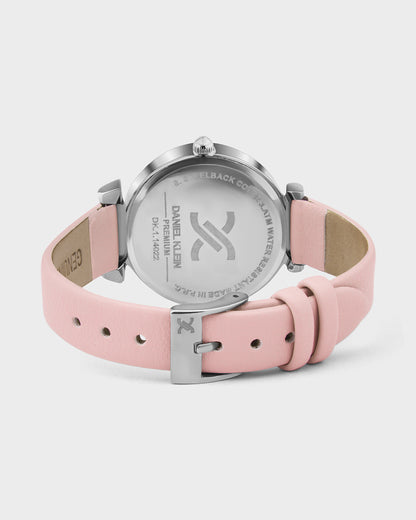 Pink Minimal Strap with Bow Shape Lug Women Premium Watch DK.1.14022-1
