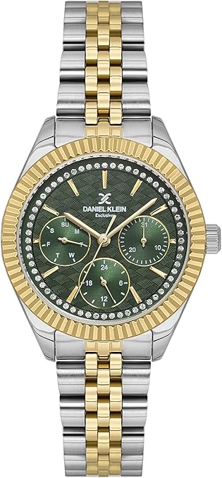 Daniel Klein Exclusive Unisex Dial &amp; Stainless Steel Bracelet Style Straps Analogue Watch