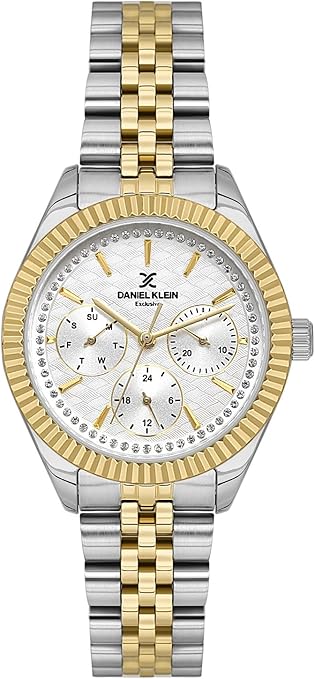 Daniel Klein Exclusive Unisex Dial &amp; Stainless Steel Bracelet Style Straps Analogue Watch