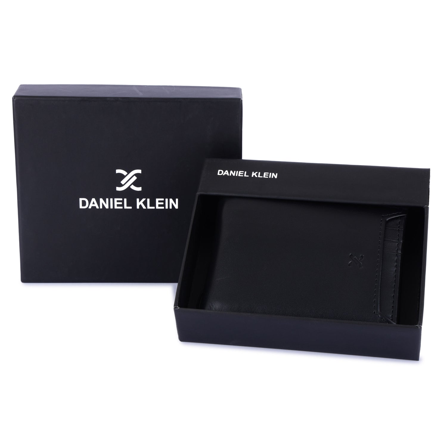 Daniel Klein Men’s Genuine Leather Wallet – Slim Black Edition with Detachable Card Holder