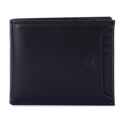 Daniel Klein Men’s Genuine Leather Wallet – Slim Black Edition with Detachable Card Holder