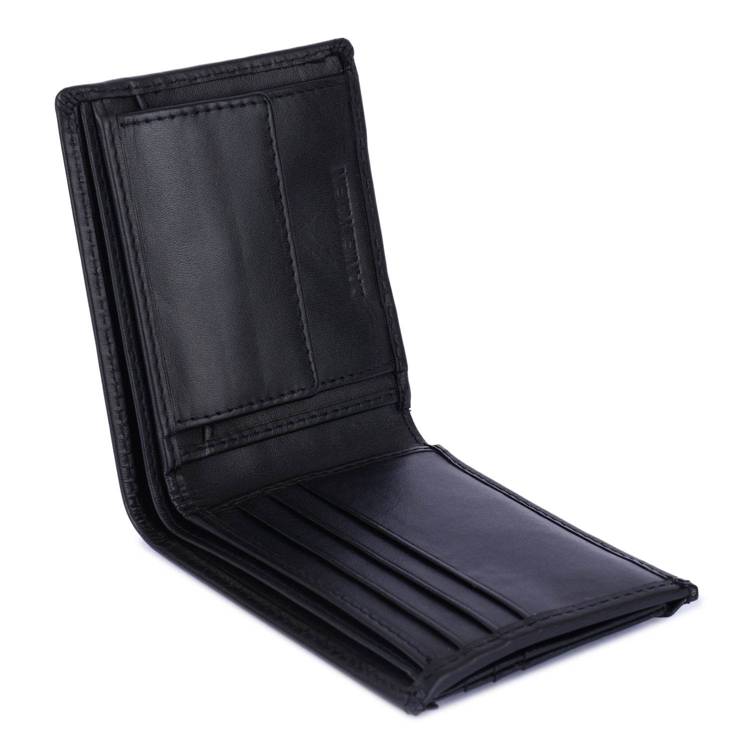 Daniel Klein Men’s Genuine Leather Wallet – Slim Black Edition with Detachable Card Holder