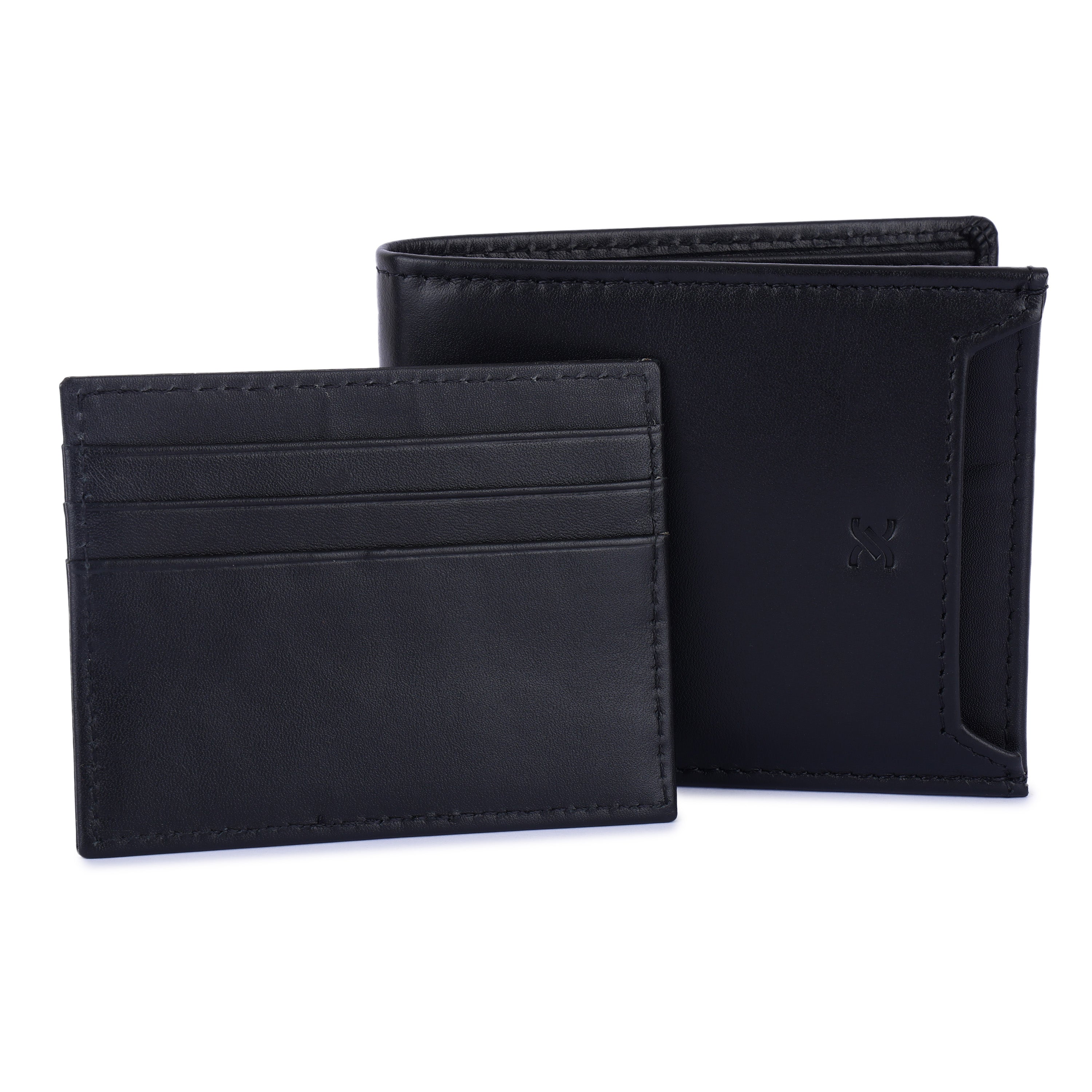 Daniel Klein Men’s Genuine Leather Wallet – Slim Black Edition with Detachable Card Holder