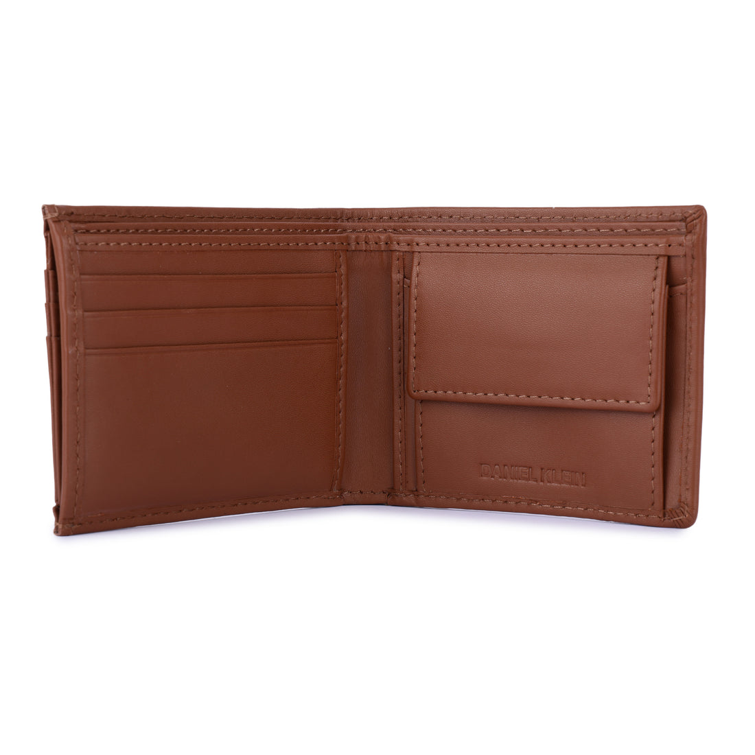 Daniel Klein Men’s Genuine Leather Wallet – Slim Tan Edition with Detachable Card Holder