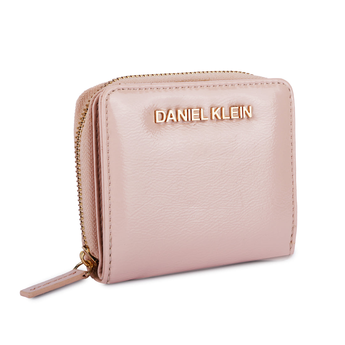 Daniel Klein Nude Glossy Zipped with Button Women’s Wallet
