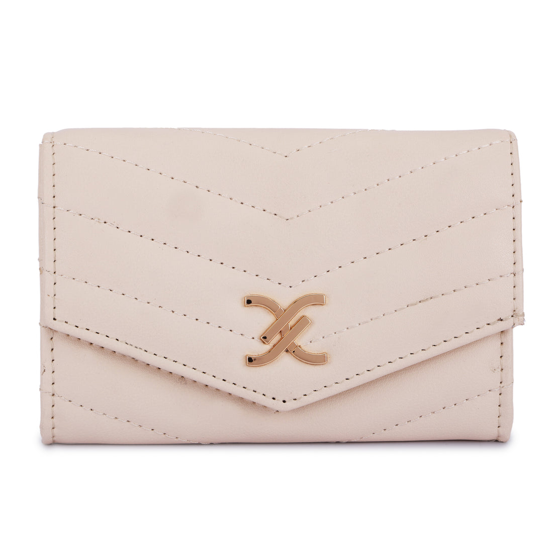 Daniel Klein Women’s Chevron Textured Wallet – Nude