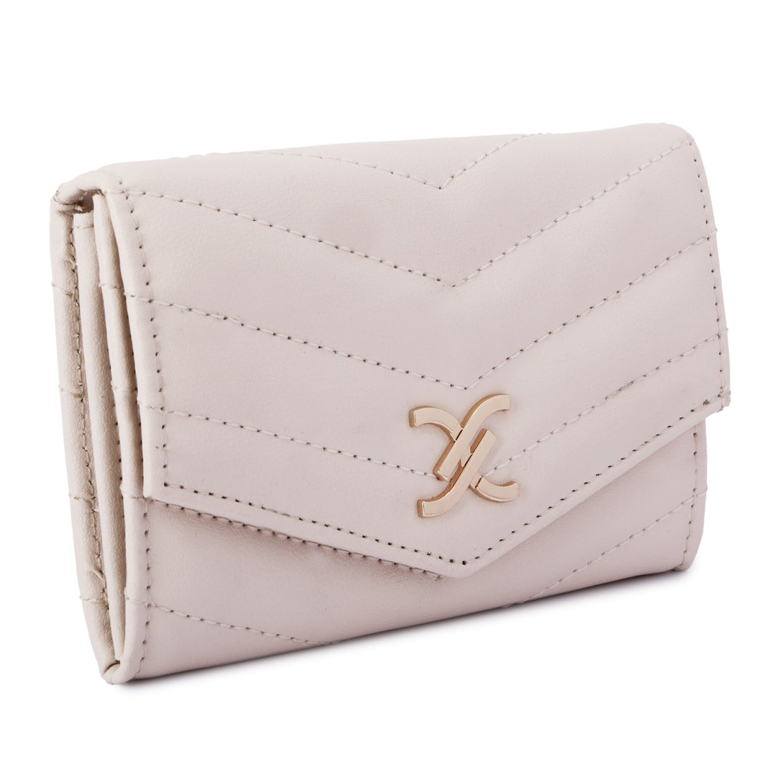 Daniel Klein Women’s Chevron Textured Wallet – Nude