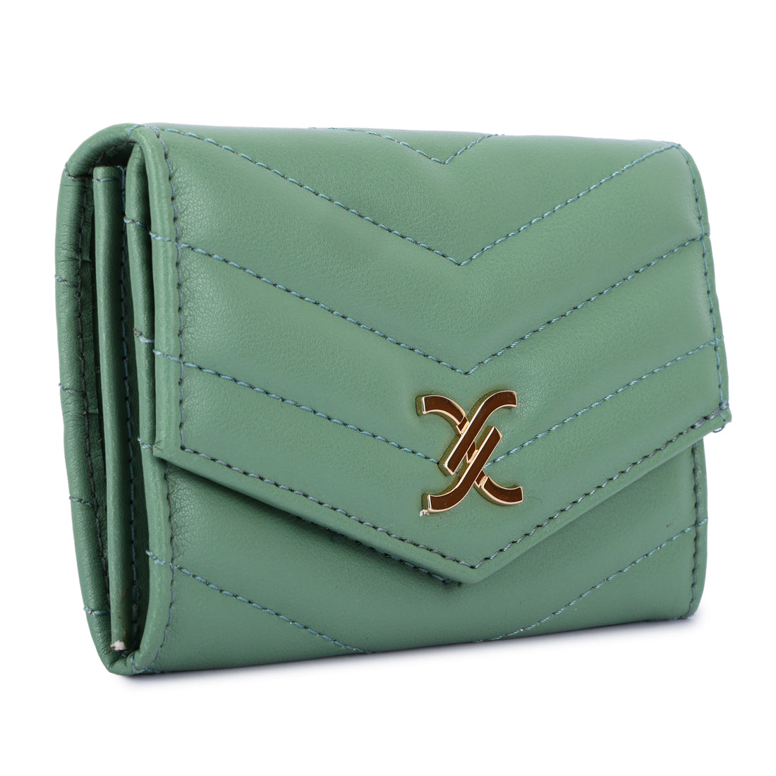Daniel Klein Women’s Chevron Textured Wallet – Sea Green