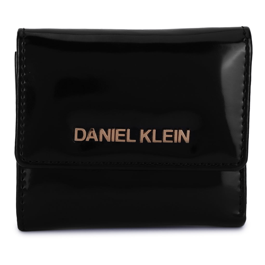 Daniel Klein Women’s Tri-Fold Glossy Black wallet