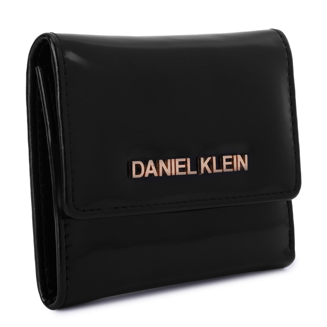 Daniel Klein Women’s Tri-Fold Glossy Black wallet