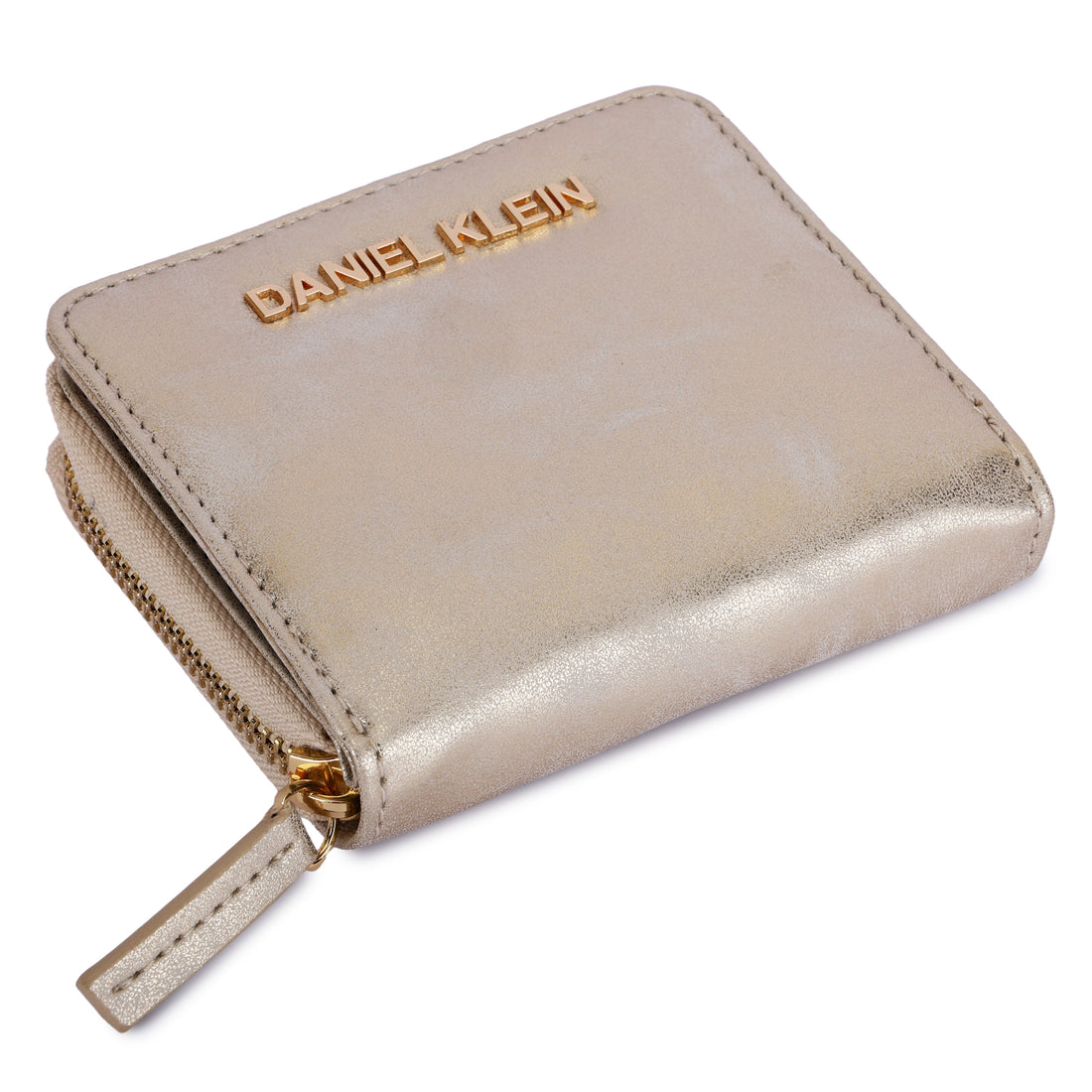 Daniel Klein Metallic Gold Zipped with Button Women’s Wallet