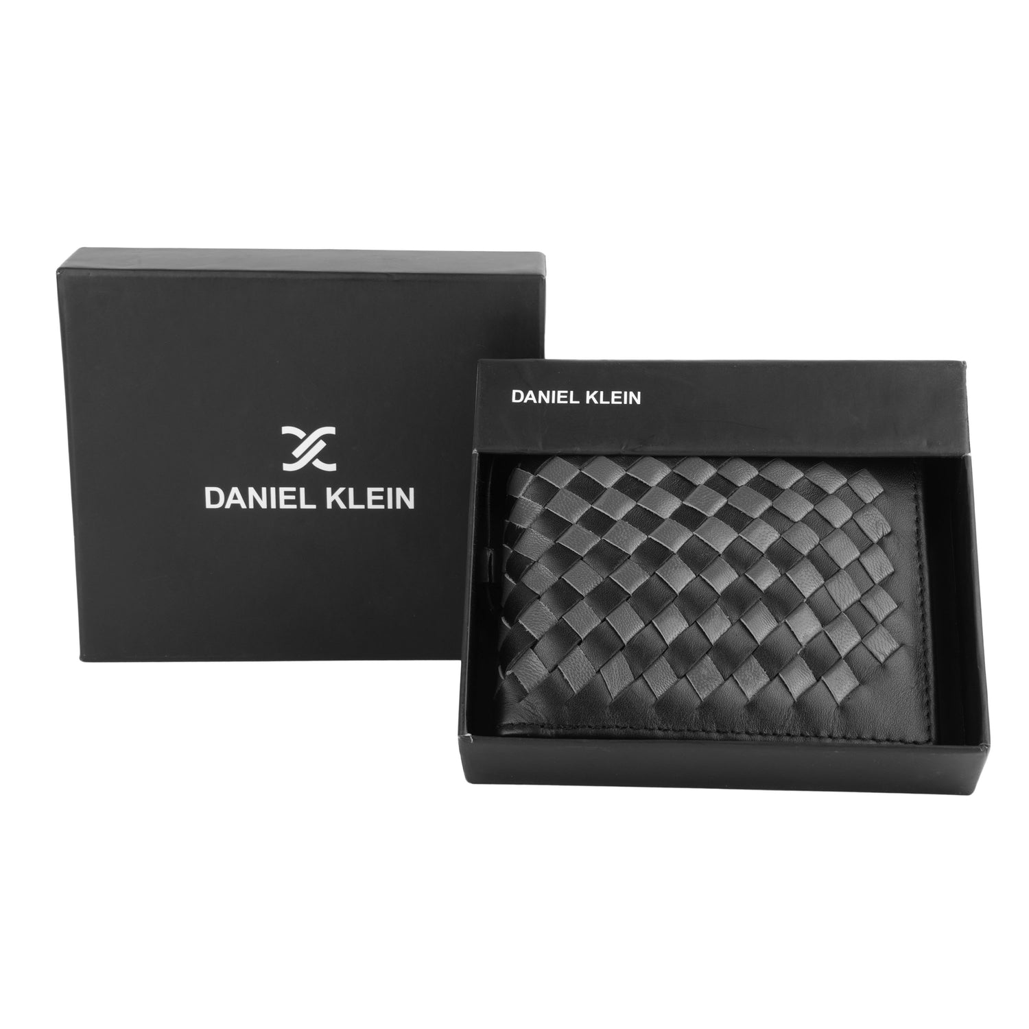 Daniel Klein Exclusive Men’s Genuine Leather Wallet - Black with Grey Color