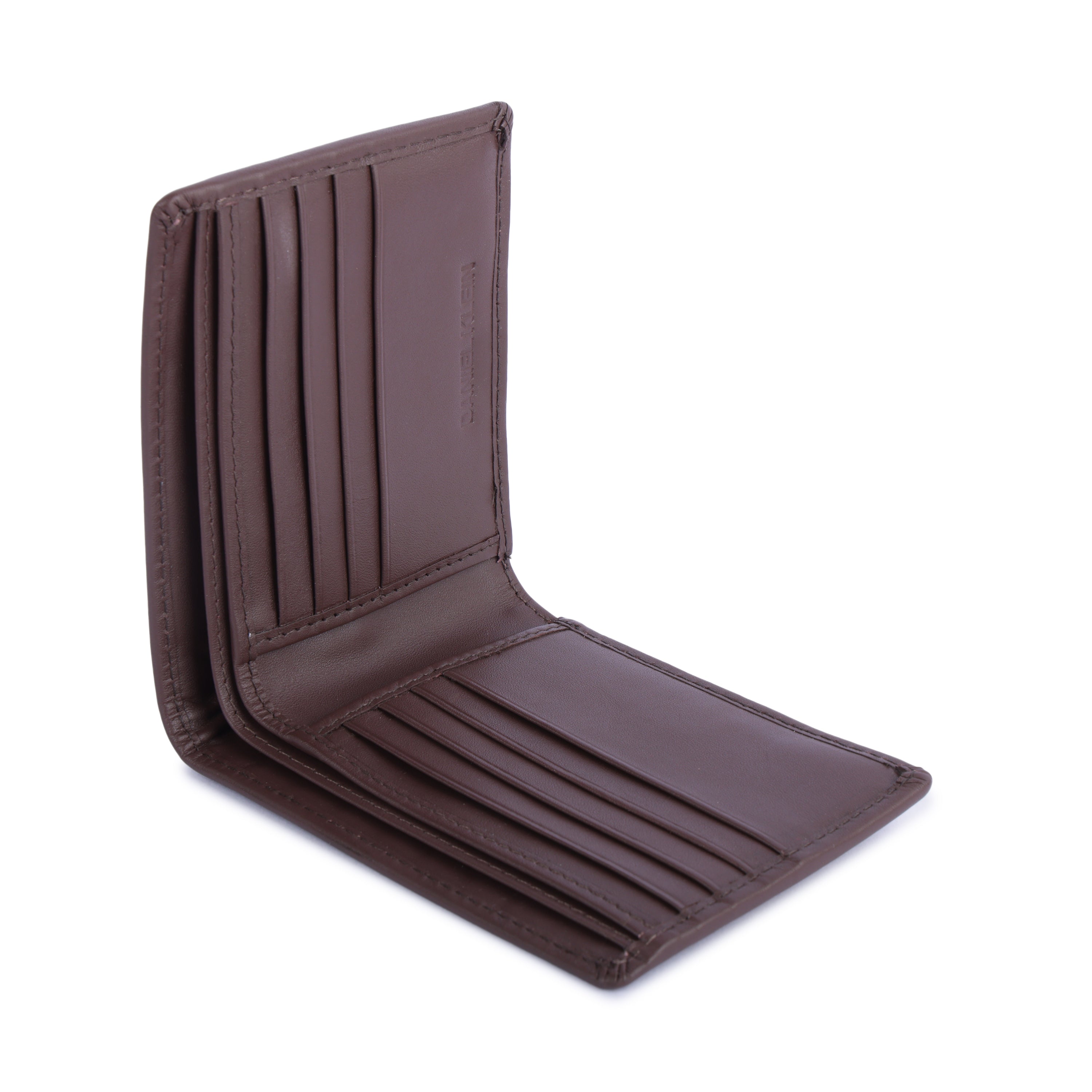 Daniel Klein Exclusive Men’s Genuine Leather Wallet - Tan with Brown Color