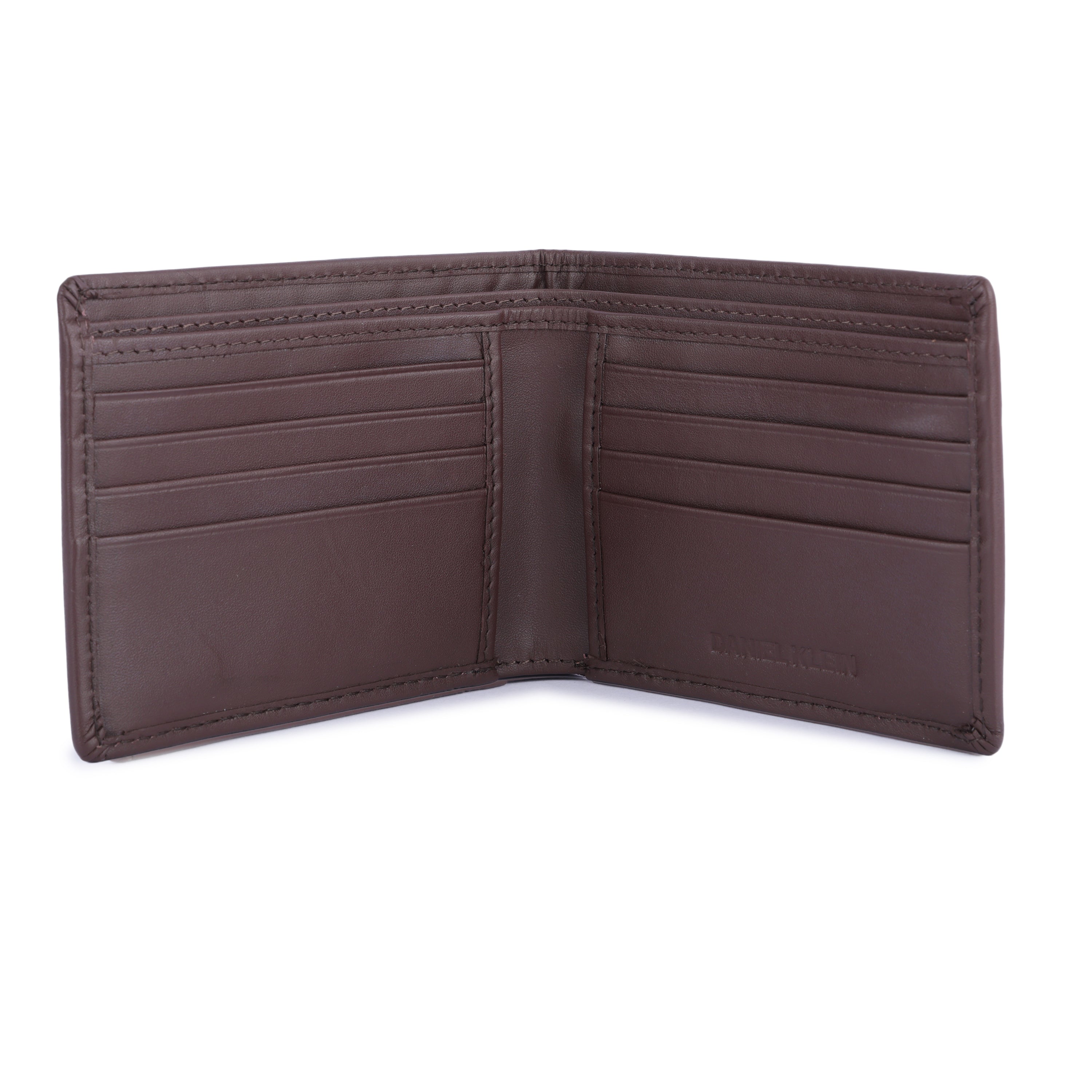 Daniel Klein Exclusive Men’s Genuine Leather Wallet - Tan with Brown Color